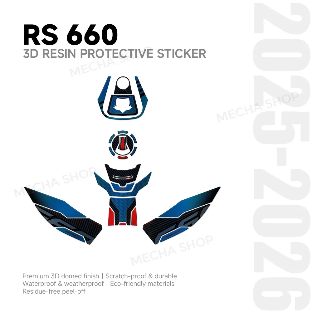 For RS 660 2025-2026 3D Epoxy Resin Sticker Protection Kit Motorcycle Accessories