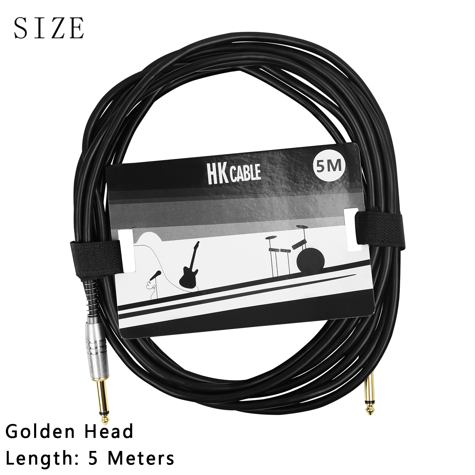 3/5/10M Gitarre Audio Kabel 6,35mm Stecker Kein Lärm Audio Draht Kabel Musical Instrument Zubehör teile für Elektrische Gitarre Bass – Detail 8