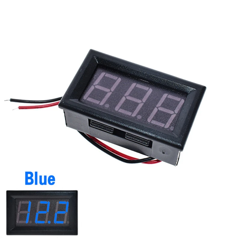 Digital tube DC voltmeter 0.56-inch LED digital voltmeter DC4.5V-30.0V reverse connection protection