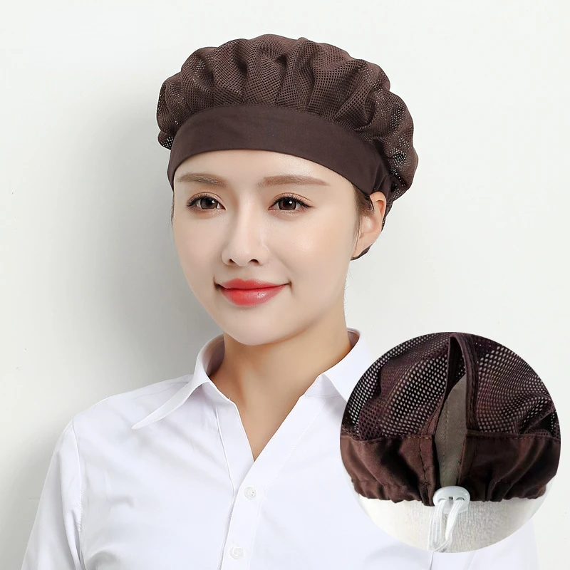 New Hair Nets Chef Cap Cooker Work Headband Bundled Hair Cooking Hygienic Cap Food Service Nets Work Wear Hotel