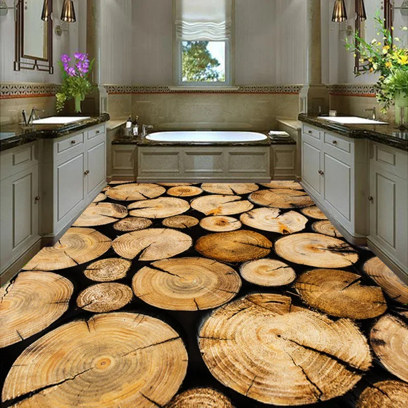 Custom Mural Wallpaper 3D PVC Self-adhesive Floor Murals Bedroom Living Room Kitchen Floor Backdrop Vinyl Wallpaper