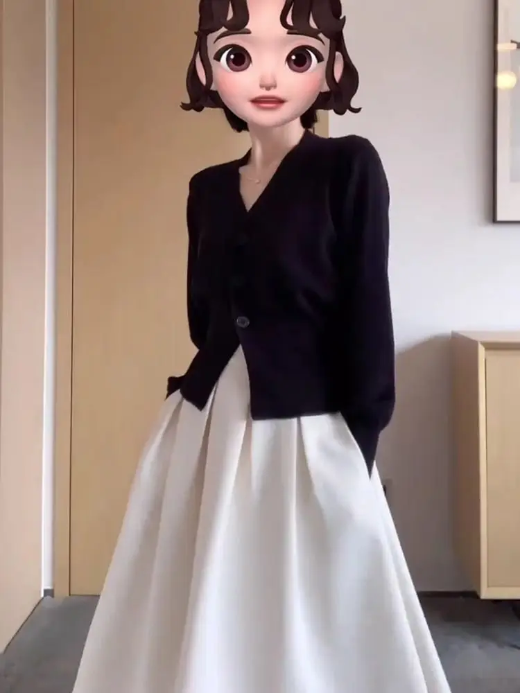 

Свитера Джемперы Кардиганы Женский кардиган Женский шерстяной кардиган с длинным рукавом Праздничная деталь Подруга Праздник Рождество Милый Весело Грайливый