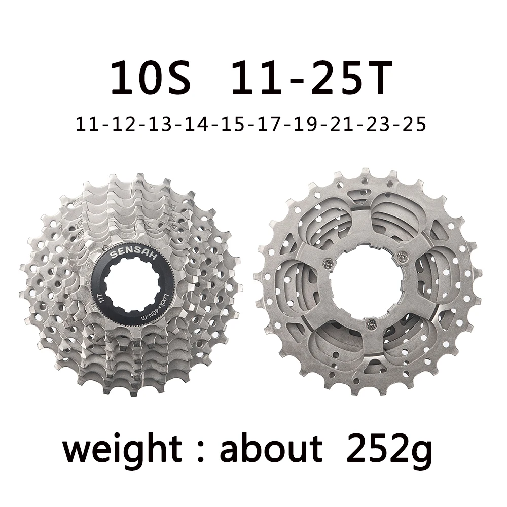 SENSAH 8/9/10/11 Geschwindigkeit Rennrad Kassette 11V 23T/25T/28T/30T/32T/34T/36T Fahrrad Freilauf K7 10S Schwungrad für HG Hub