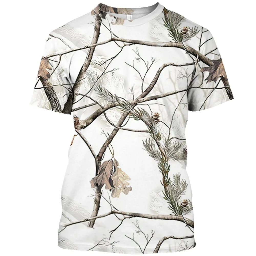 

Summer Jungle Camouflage Print Men's O-Neck T-shirt Casual Oversized Short Sleeve Fashion Tee Top Trendy Men's Clothing