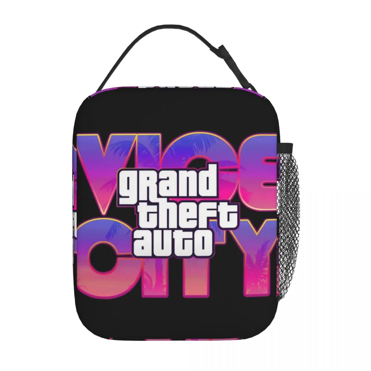 Bolsa de almuerzo aislada, bolso de mano para comida, Grand Theft Auto Vice City