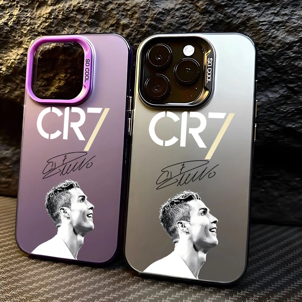 Football Star CR7 Phone Case For iPhone 16 15 14 13 12 11 mini Pro Max X XR XSMAX 8 7 Plus Anti Fall Matte Back Cover - náhled 3