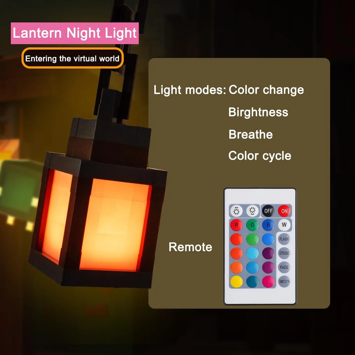 ضوء ليلي فانوس منقط، مصباح ليلي LED 16 لونًا متغيرًا للرجال والأولاد والبنات - ضوء مزاج ليلي قابل لإعادة الشحن مع مفتاح لمس