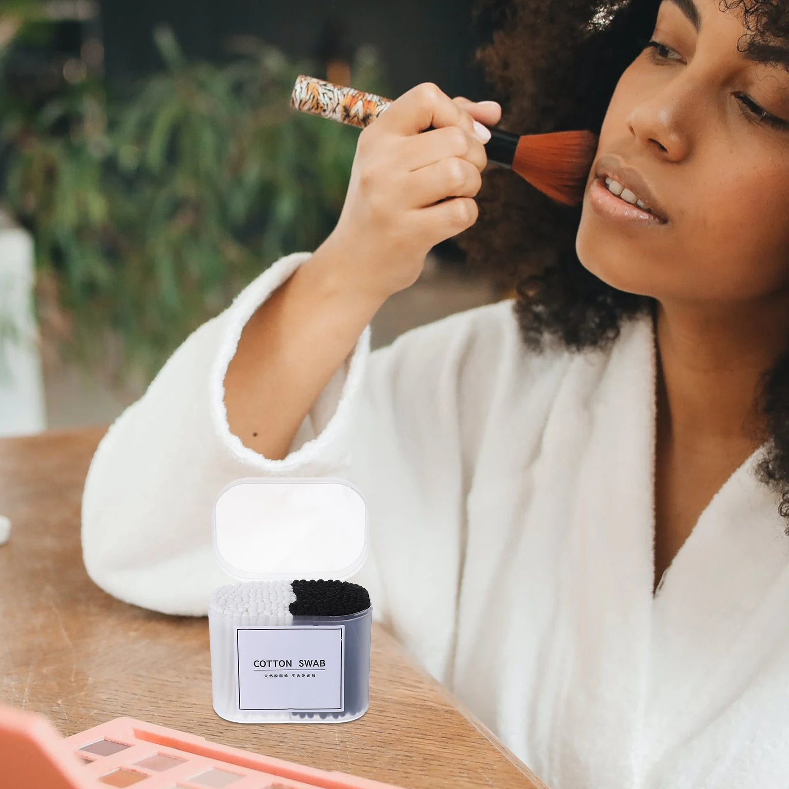 300pcs Cotton Swabs Box-Packed Frosted Double Head Multipurpose For Makeup Cleaning Beauty Care Disposable Paper Stick