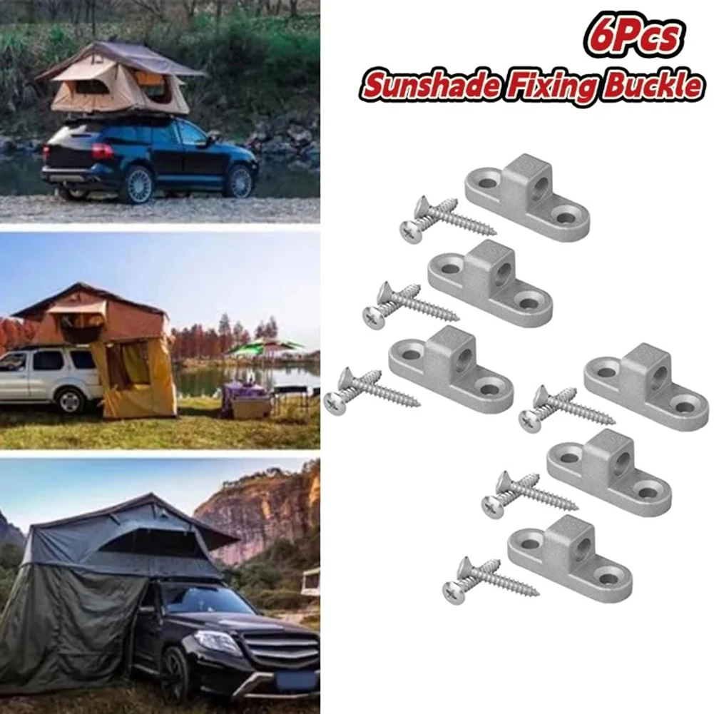 

6Pcs Sunshade Fixing Buckle For Caravan Motorhome Tent Sunshade Stainless Steel Awning Eyelets Wall Eyelets Parts