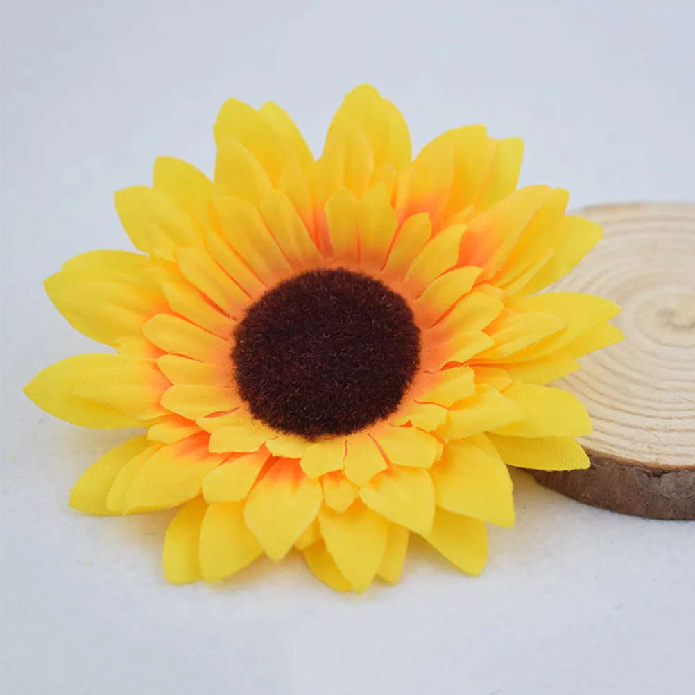 

20pcs Artificial Sunflower Heads Silk Flowers Lifelike Decoration for Home Party Wedding Photography Props