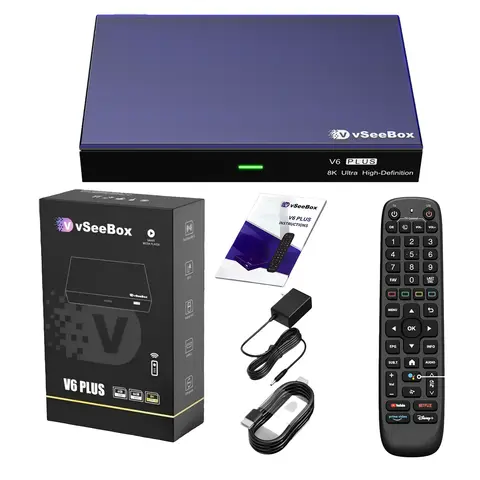 2026 vSeeBox V6 Plus Voice Control 8K HD Wifi6 Easy Setup