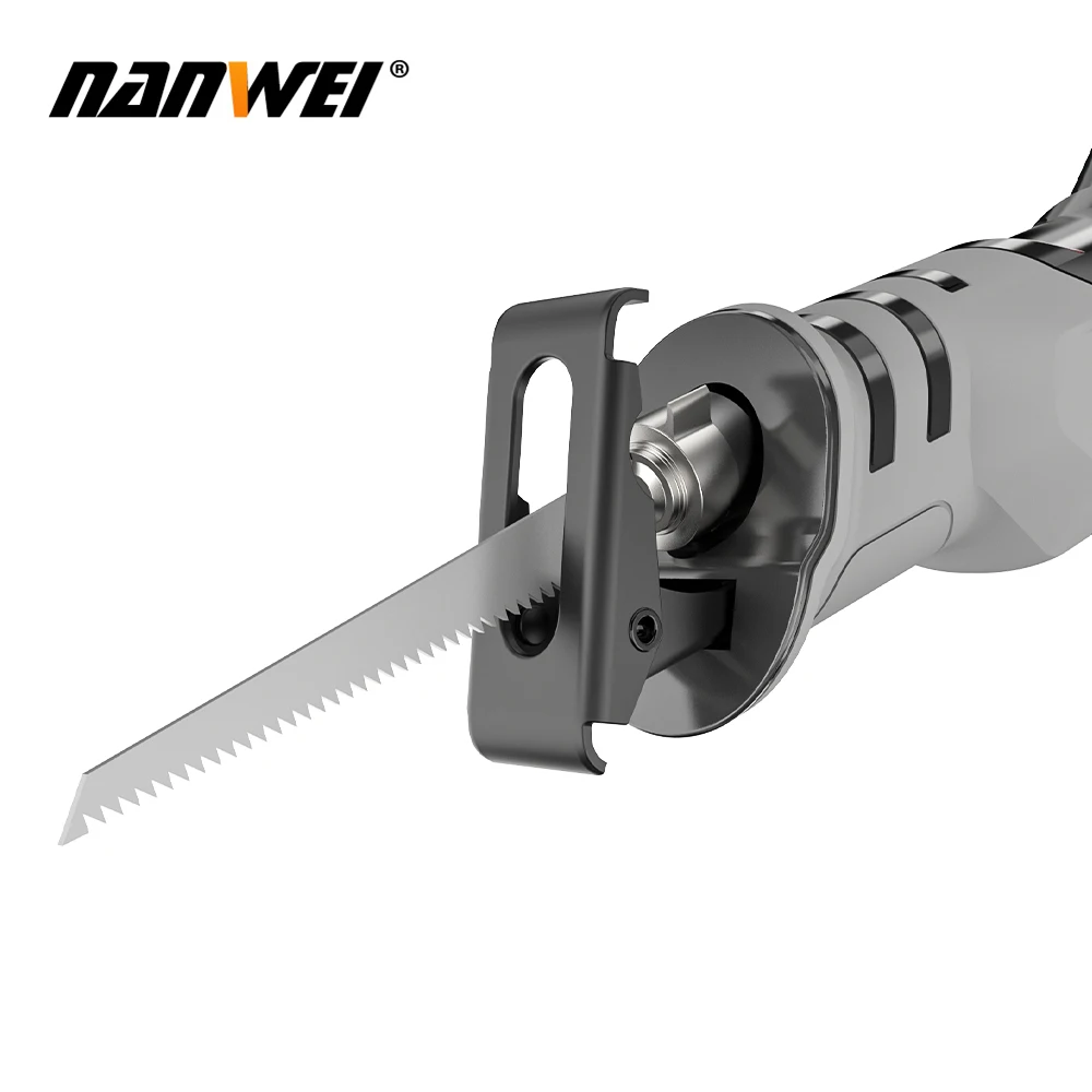 NANWEI Electric Reciprocating Saw Brushless Cordless Cordless Sabre Saw Metal Woodworking Frozen Meat Bone Cutting