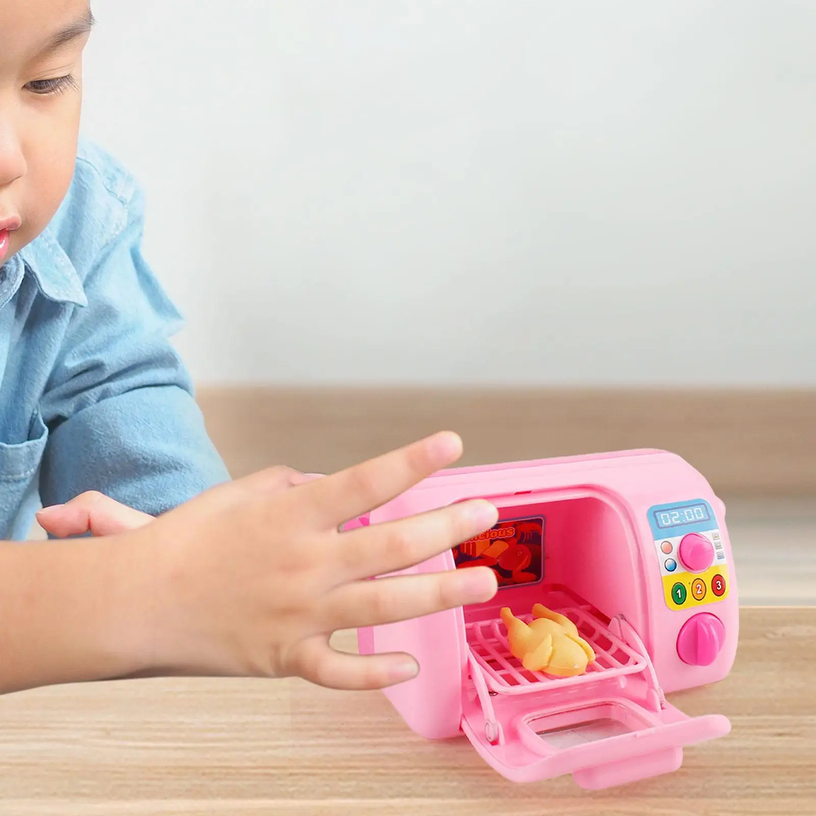 Toy Oven Kitchen Play Set Mini Oven Toy Fake Food Development Miniature