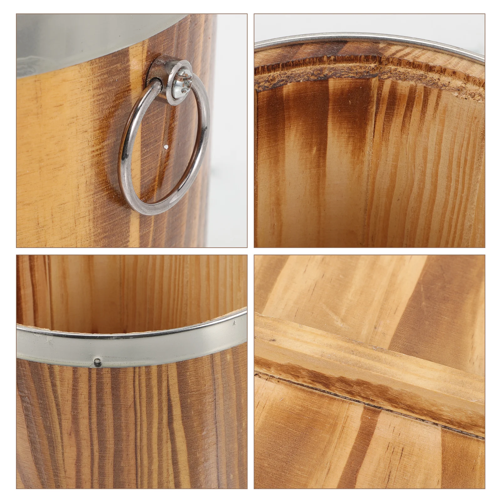 

Rice Storage Container Sushi Barrel Bucket Airtight Kitchen Supply Wooden Lid Food Grade Steamed Rice Bucket Premium Materials