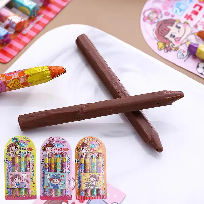 Fujiya kemasan bening bentuk pensil permen cokelat 4 buah 27g X6 pak