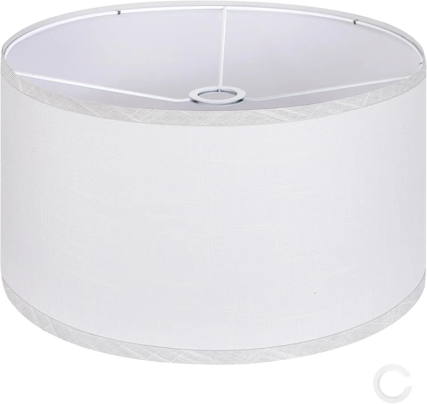 

Large White Drum Lampshade, 16x16x9 Inches, Easy Assembly for Table & Floor Lamps