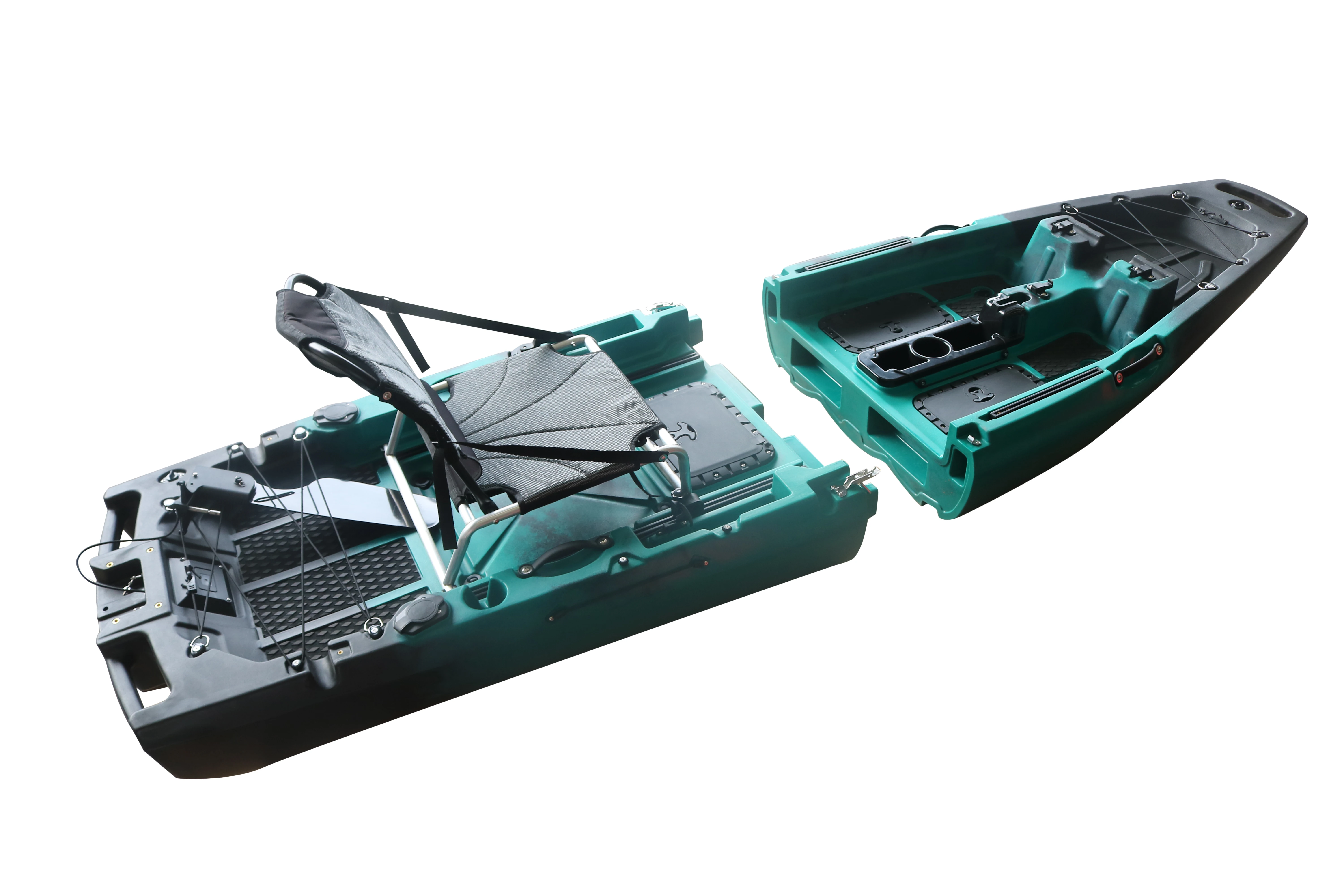 Vicking Kayak da 9 piedi con elica Ocean Pedal Drive Kayak da mare modulare in HDPE per 1 persona per la pesca Fiumi in materiale scafo in HDPE