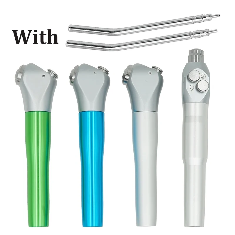 Dental Air Water Spray Gun Triple 3 Way Syringe Handpiece With Two Water Gun Nuzzle Air Water Syringe For Dental Lab