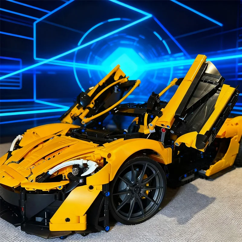 2025 MOC 3893 Uds. Bloques de construcción de automóviles de súper carreras técnicos 1:8 modelo Super coches deportivos ladrillos juguetes para niños regalos