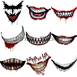 customizable Scary Demon big mouth Teeth Laptop Truck Van Bicycle  Motorcycle Helmet Car Stickers Funny Waterproof Car Bike