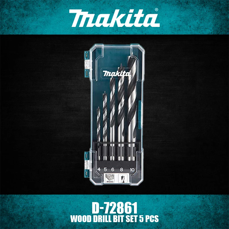 

Makita D-72861 Wood Drill Bit Set 5PCS 4MM 5MM 6MM 8MM 10MM Power Tool Accessories