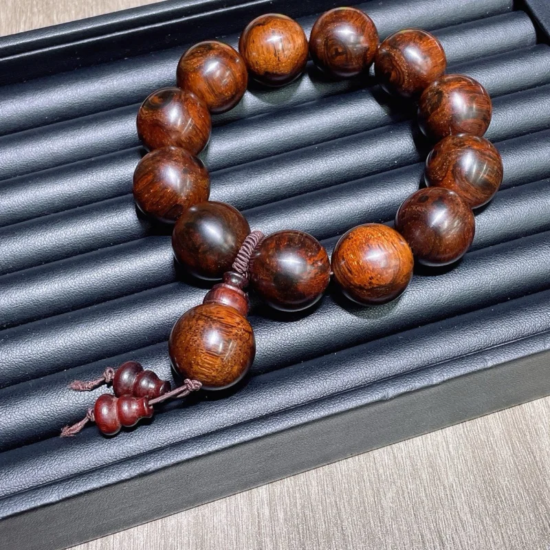 

Laos Huanghuali Single Circle Bracelet Handheld Buddhist Prayer Beads Premium