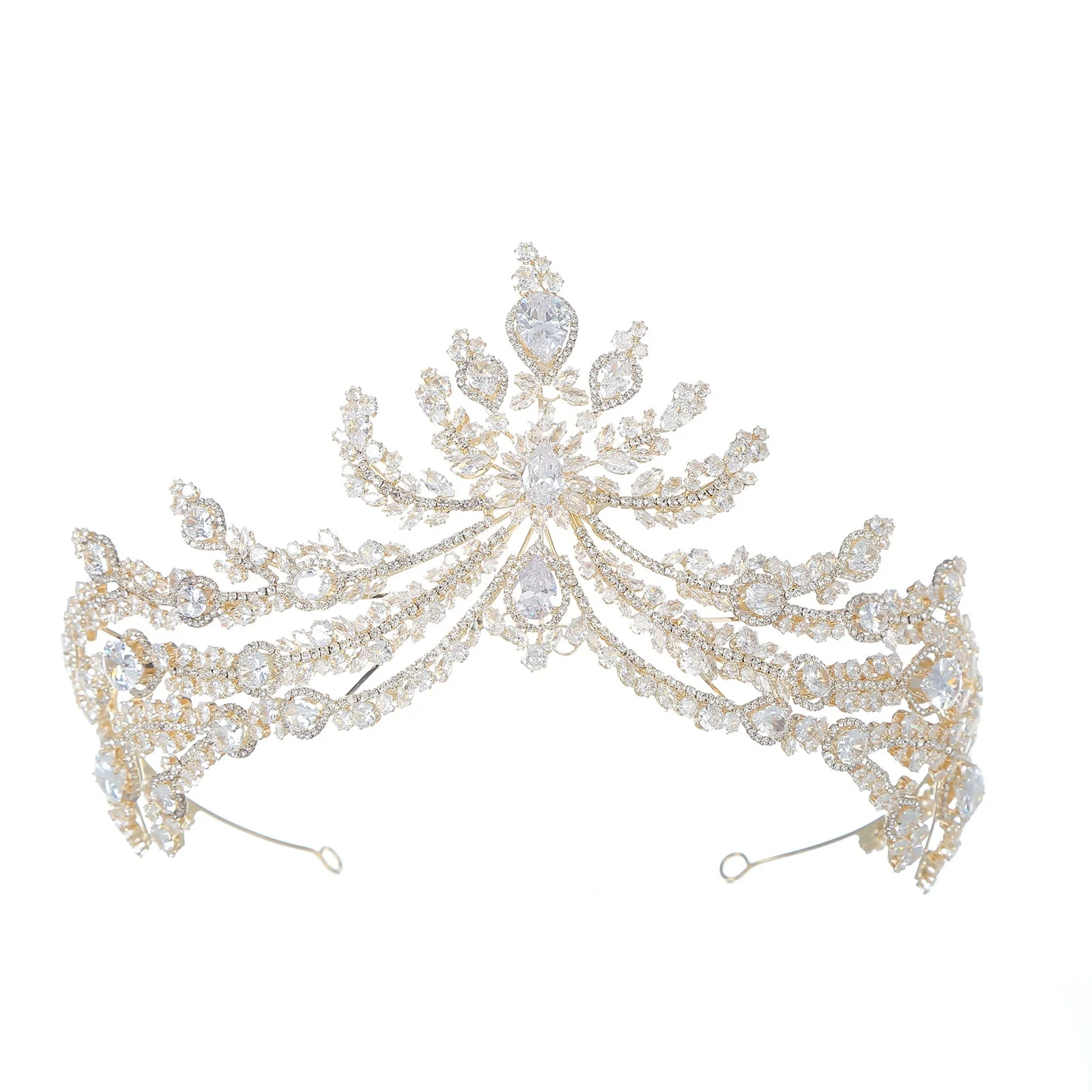 

Короны королевы в стиле барокко для свадьбы, цирконий, свадебная тиара, корона для женщин, пышная диадема, украшения для волос невесты, аксессуары, головной убор