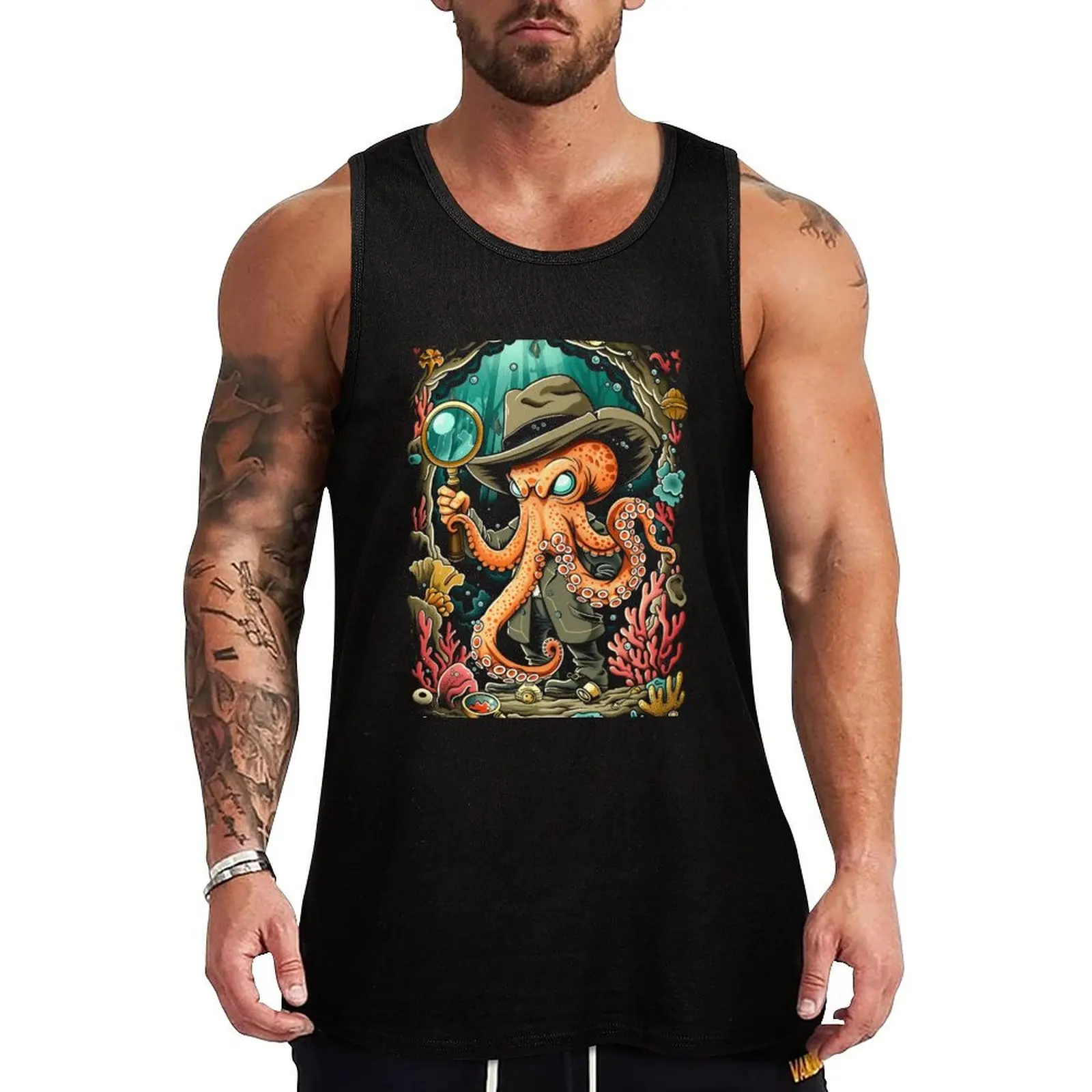 Octo-Sleuth Tank Top fashion 2024 man T-shirt male sleeveless jackets