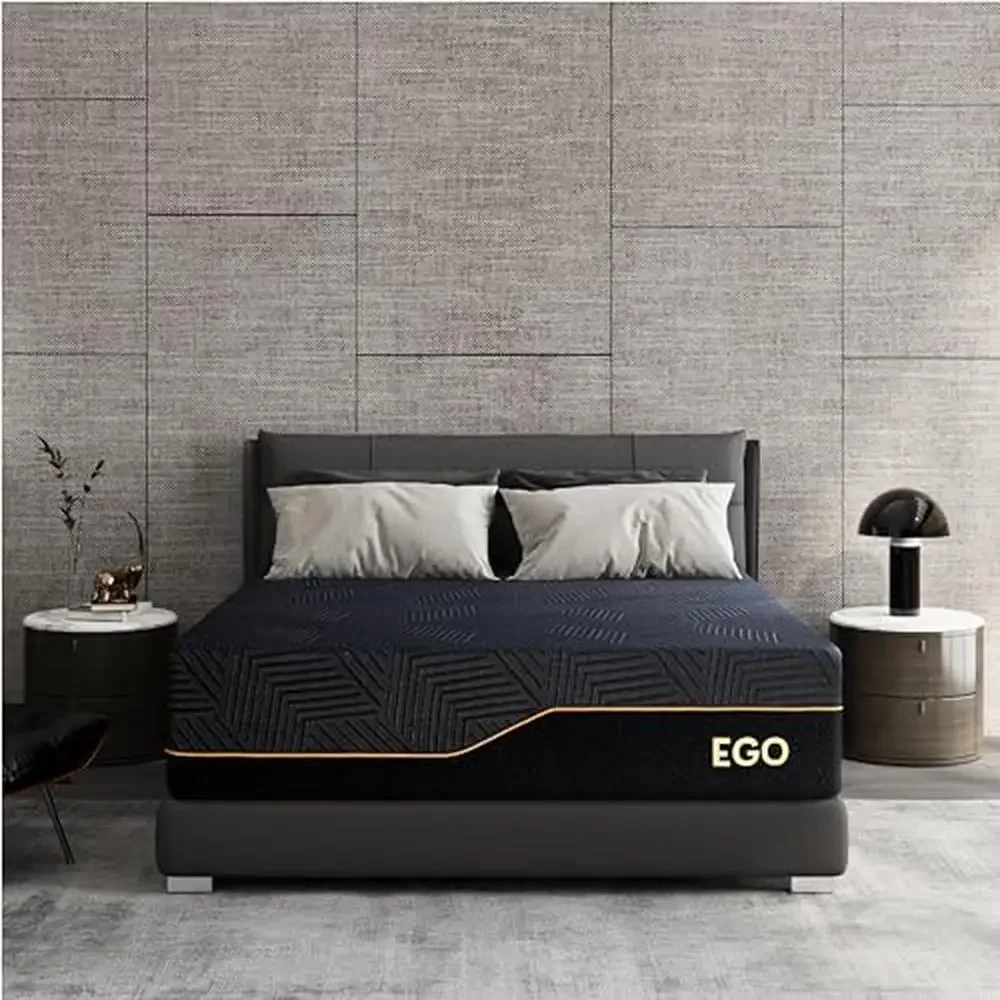 14 Inch Cooling Knit Fabric Copper-Gel Memory Foam Mattress Queen Size CertiPUR-US Oeko-Tex Certified Easy Setup 2-Layer Design