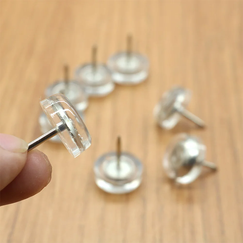 

20Pcs Non Slip Furniture Nails Protective Pads Thickened Clear Plastic Sofa Tacks Chair Table Feet Floor Scratch Proof Noise