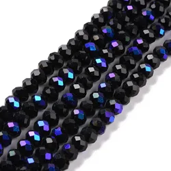 Pandahall 1230pcs Rondelle Electroplate Opaque Solid Color Glass Beads Spacer Beads For Necklace Bracelet Jewelry Making Gift