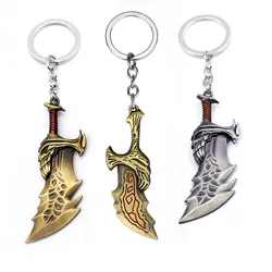 New Game God Of War 5 Kratos Leviathan Ax Keychain Sword Shield Pendant Key Holder Souvenir Metal Llaveros jewelry Gift