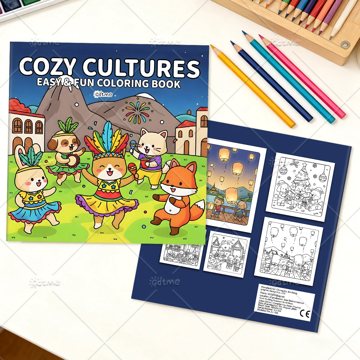COZY CULTURES Bold-easy Patterns Coloring Book for Adults Cute Drawing Book Perfect Gift for Party and Birthday ﻿ view 3