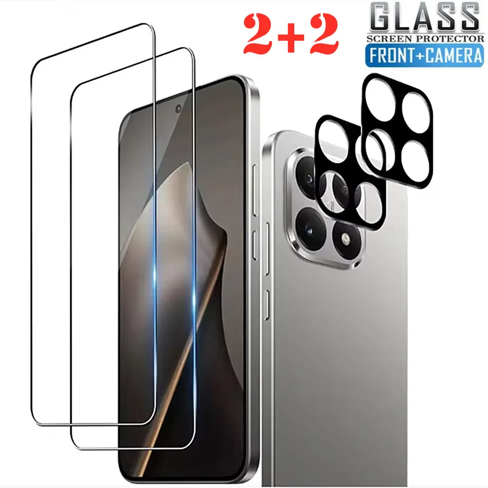 4 in 1 Full Coverage Glass Screen Protector+3D Camera Lens Protector for Xiaomi 17T 15T Pro Mi HD Cover Protective Film