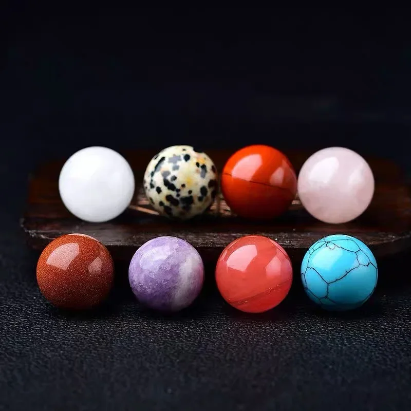 4cm Natural Crystal Ball Rose Quartz Polished Globe Amethyst Lazuli Stone Massaging Ball Desk Home Decoration 30mm Crystal Ball