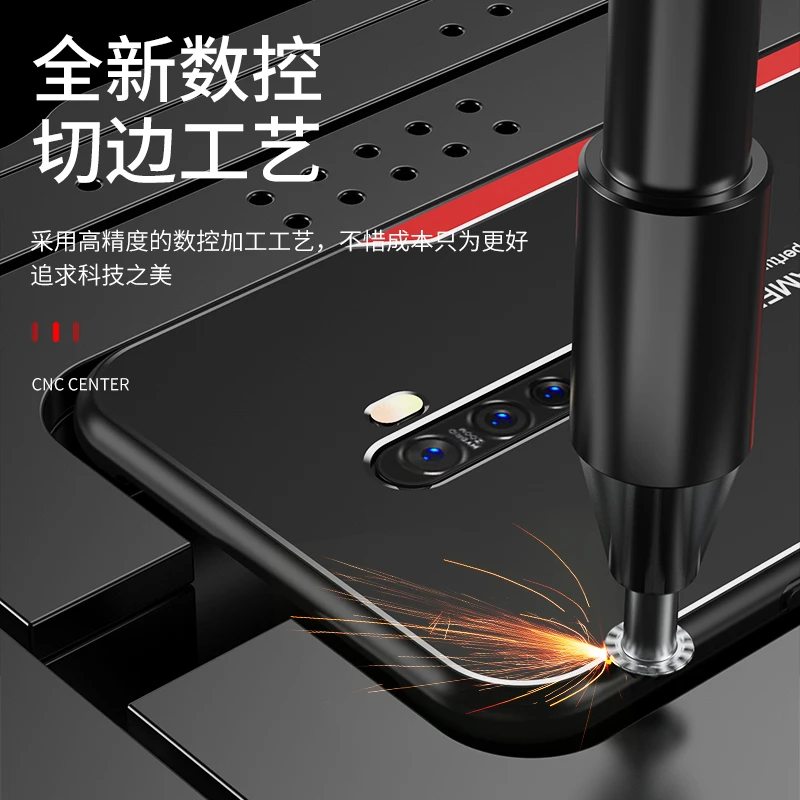 For OPPO Reno 2 Z 2Z 2F Case Luxury Hard Matte shockproof Armor protective Back Cover Case for OPPO RENO 10X ZOOM RENO2 shell