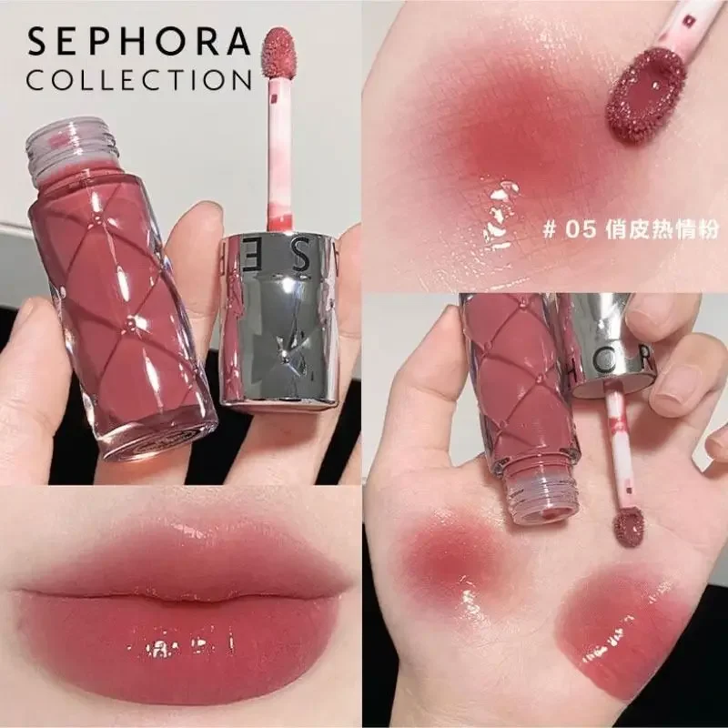 

Sephora Liquid Lipstick Long-lasting Non-stick Cup Hydrating Mirror Lip Glaze Lip Gloss Natural Nude Pink Lip Makeup Maquillage