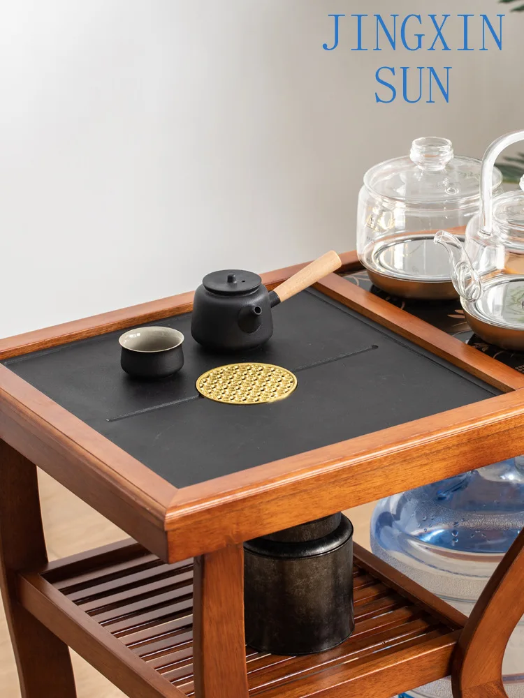 tea table, household small tea table, small coffee table, Wujinshi tea tray, kettle integrated