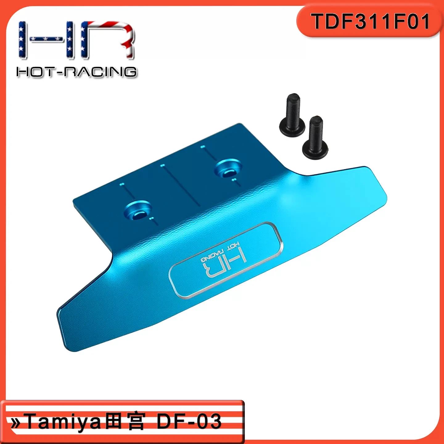 Алюминиевая передняя защитная пластина шасси HOT RACING TDF311F01 для Tamiya 1/10 DF-03 Avante Mk.II Dark Impact Keen Hawk