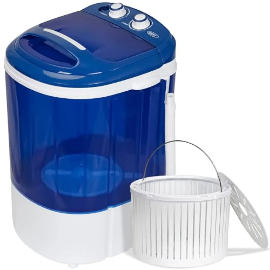 

Portable Mini Washing Machine with 8 lbs Capacity for Apartment RV Camping and Single Use: SemiAutomatic Compact Washer Spinner