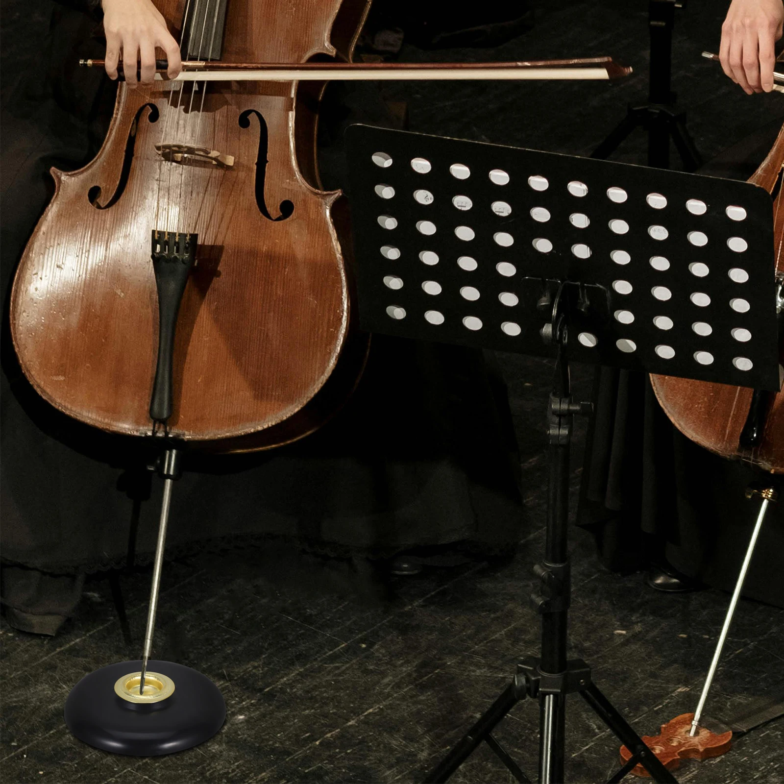 

Anti-slip Suction Cup Cello End Pin Stand Holder Non-slip Mat Black Violoncello