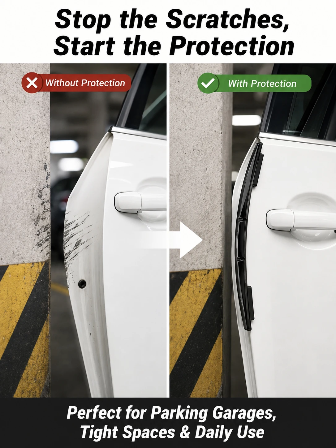 4 Stück Universeller Autotür-Kantenschutzstreifen Anti-Kratz Anti-Kollisions-PVC-Schutzleiste für Limousine SUV MPV – Detail 5