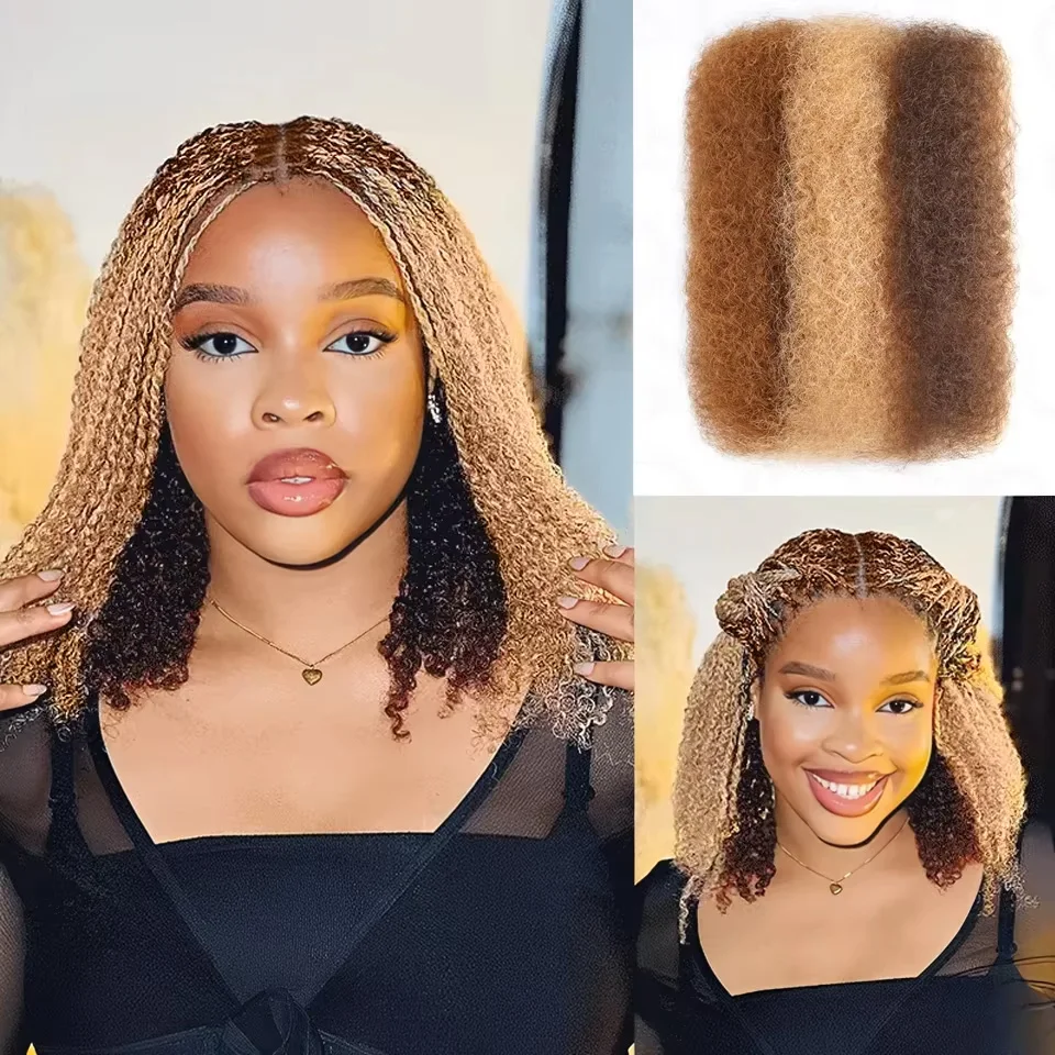 Afro Kinky Bulk Hair 100% Virgin Human Hair No Attachment for Braiding Highlight Dreadlock Braid Top Quality Best Sale
