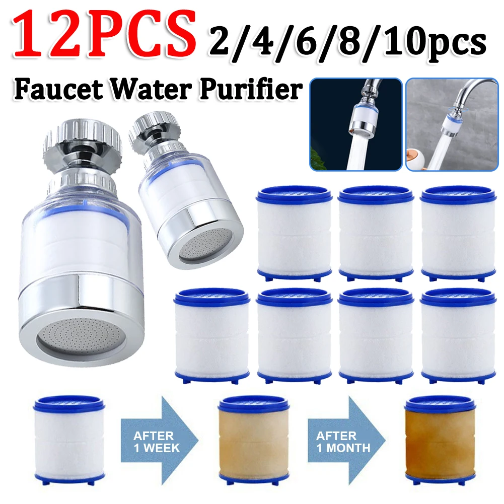 Faucet Purifier 360°Rotating Faucet Filter Kitchen Chlorine Removal Tap Aerator Anti-splash Bathroom Water Saving Tap Nozzle