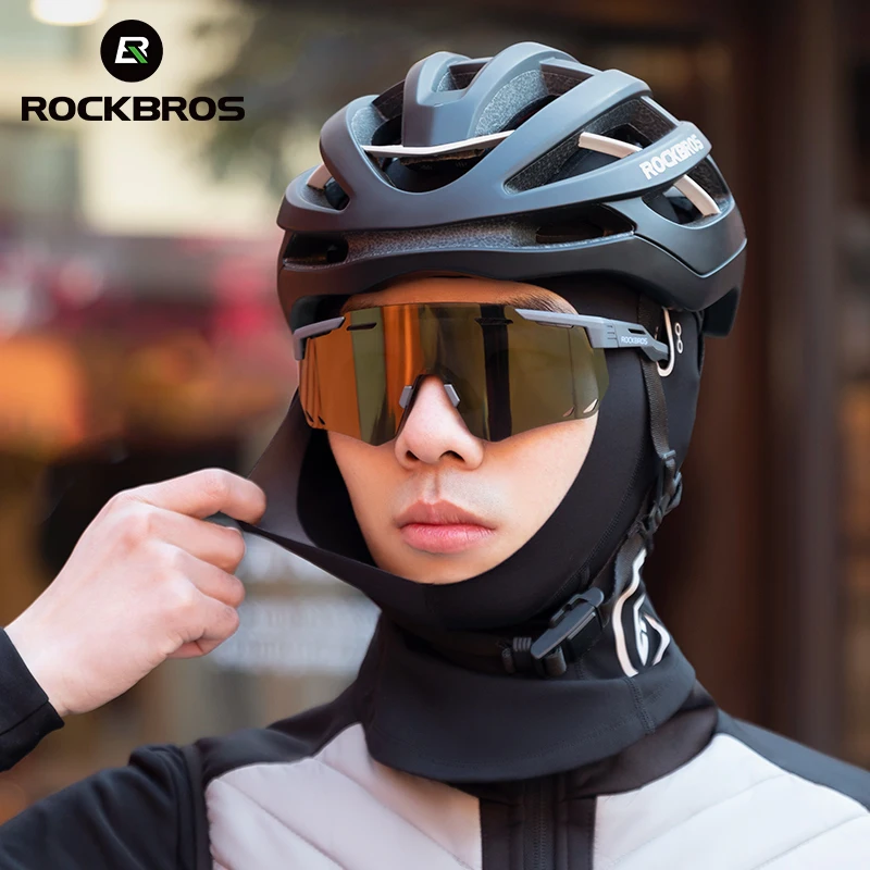 ROCKBROS Scarf Warmer Fleece Balaclava Non-Slip Outdoor Sport Cycling Mask Windproof Caps Ear Neck Protection Thermal Sport Mask