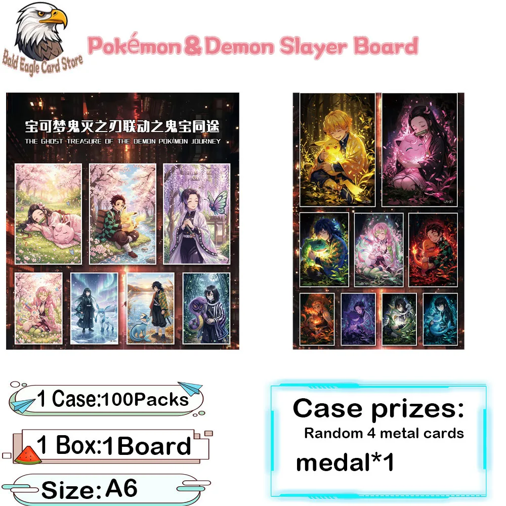 

Wholesale 2026 Latest HuoHu Pokémon&Demon Slayer A6 Size Boards Acrylic Color Paper Children's Toy Gift