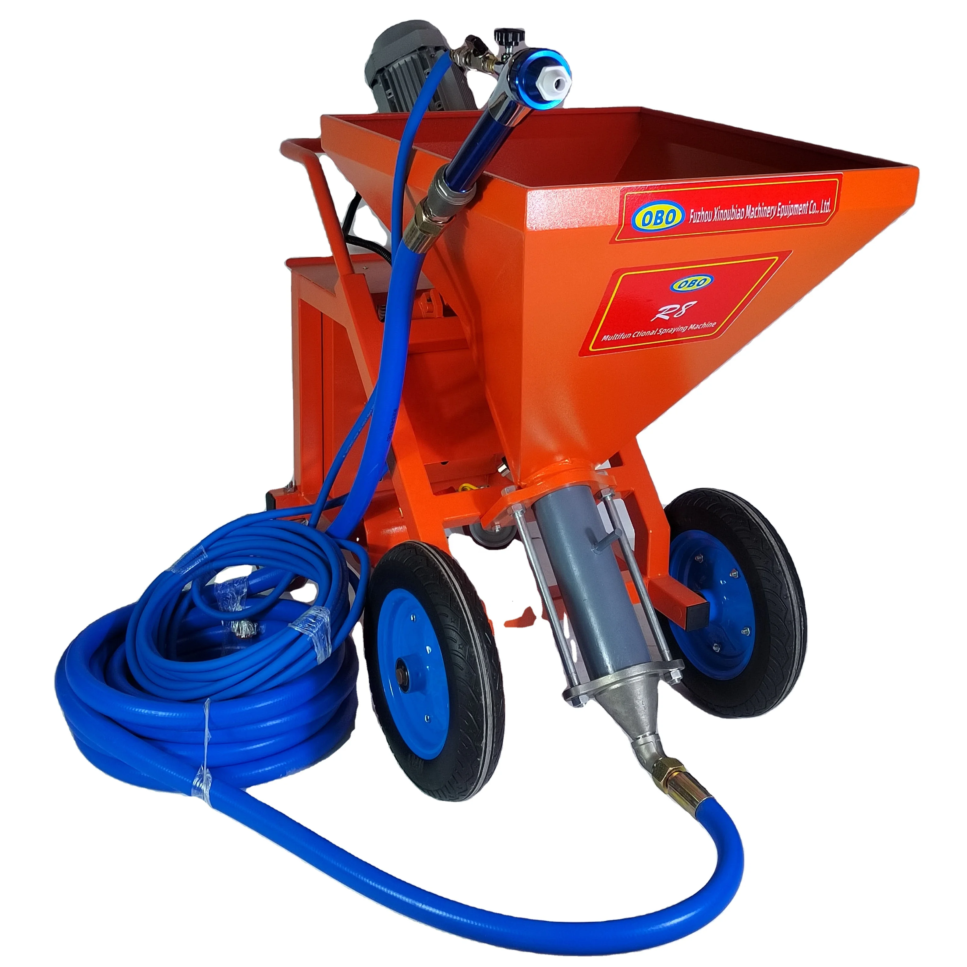 

R8 Single Tube Screw Type Wall Cement Mortar Putty Spraying Machine 220V Electric Mortar Plaster Sprayer Similar To PFT