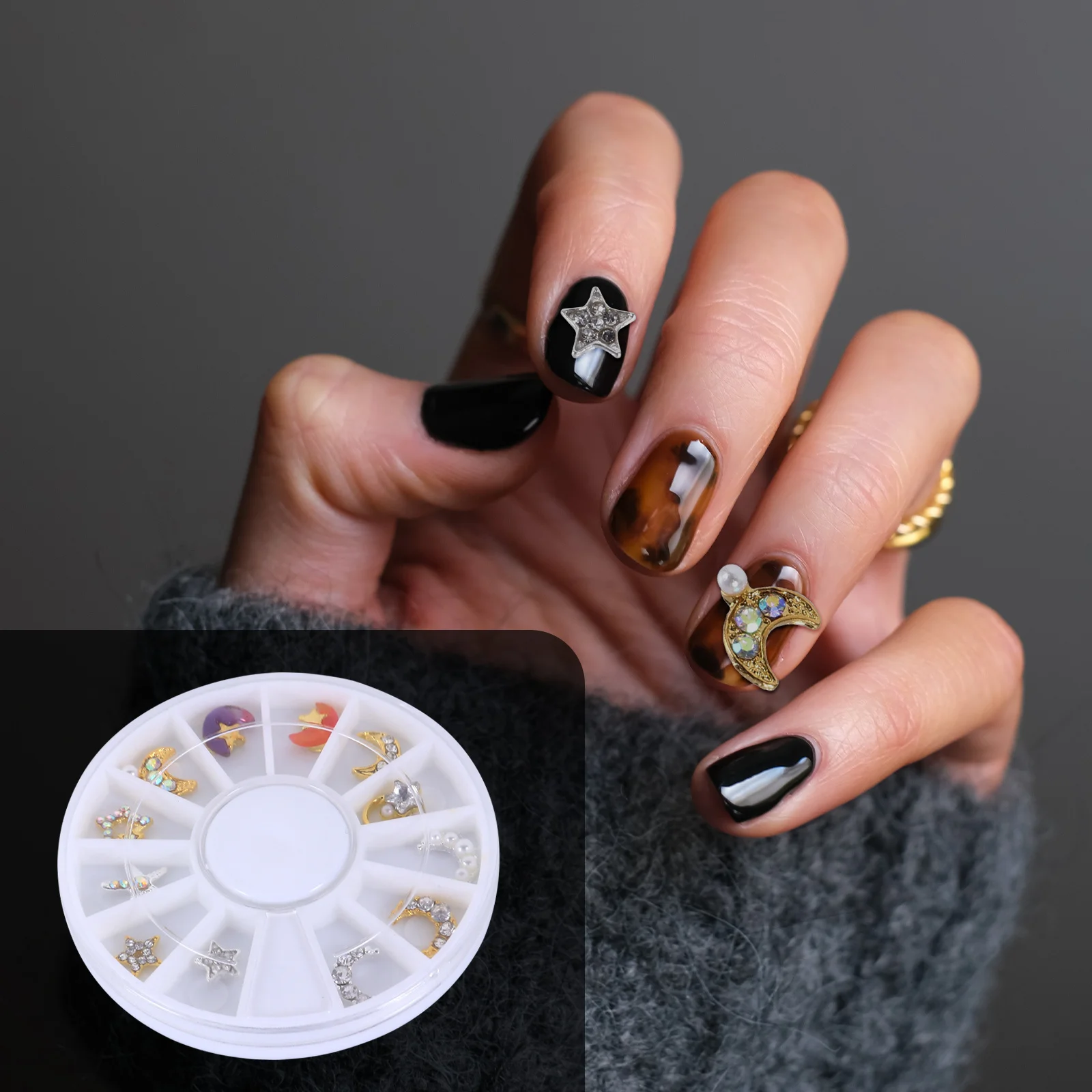 12 szt. Ozdoby do paznokci z kryształkami, eleganckie dekoracje do paznokci, torebek, telefonów, rękodzieła, naklejki z kryształkami dla kobiet