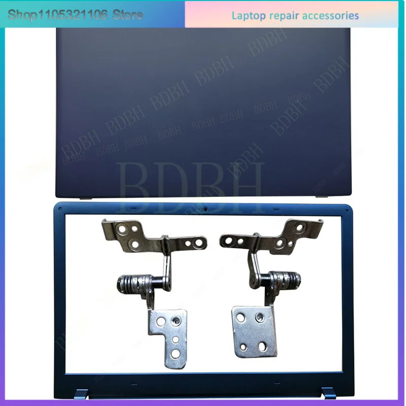 Para Samsung NP510R5E NP470R5E Tampa Traseira LCD Azul Escuro + Moldura Frontal + Dobradiças F FF