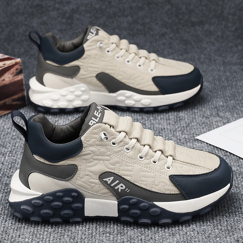 

Casual Men's Shoes Spring All-Match Thick Bottom Anti-Slip Running Sports Fashion Travel Shoes for Teenagers And Youth
